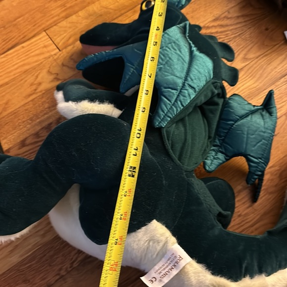 Folkmanis Green Dragon Plush puppet Vintage Stuffed animal toy - Picture 5 of 5